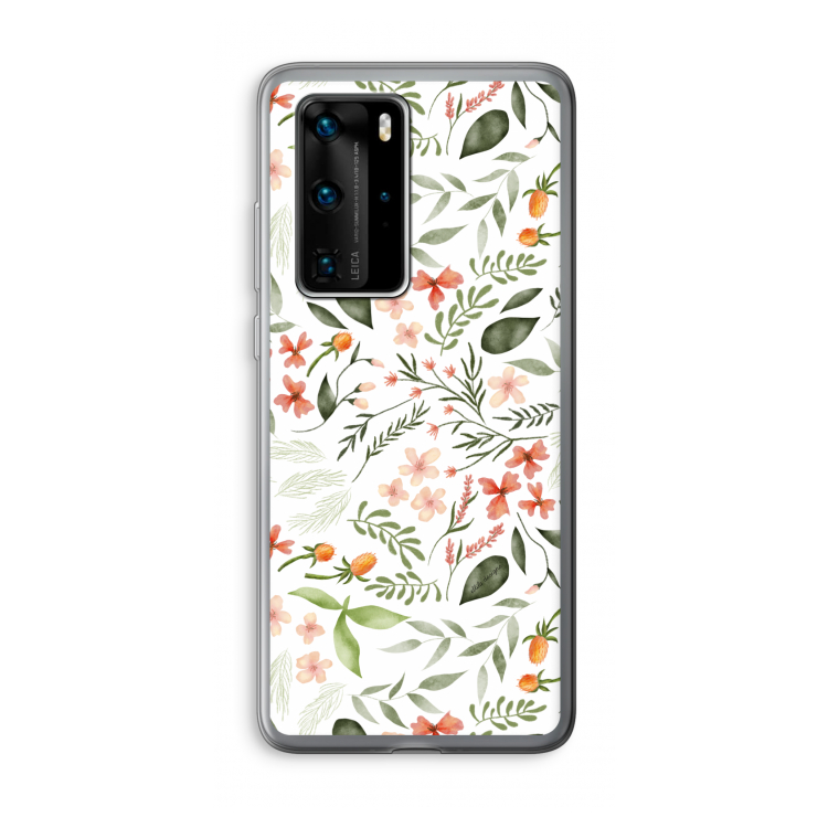 Sweet little flowers: Huawei P40 Pro Transparant Hoesje