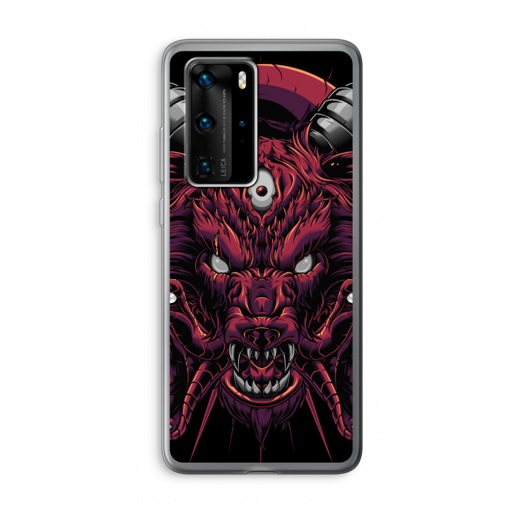 Hell Hound and Serpents: Huawei P40 Pro Transparant Hoesje