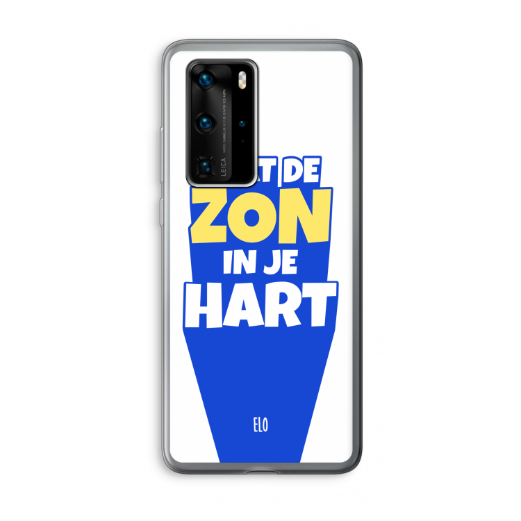 Laat de zon in je hart: Huawei P40 Pro Transparant Hoesje