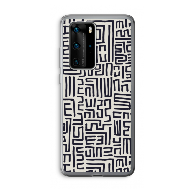 Moroccan Print: Huawei P40 Pro Transparant Hoesje
