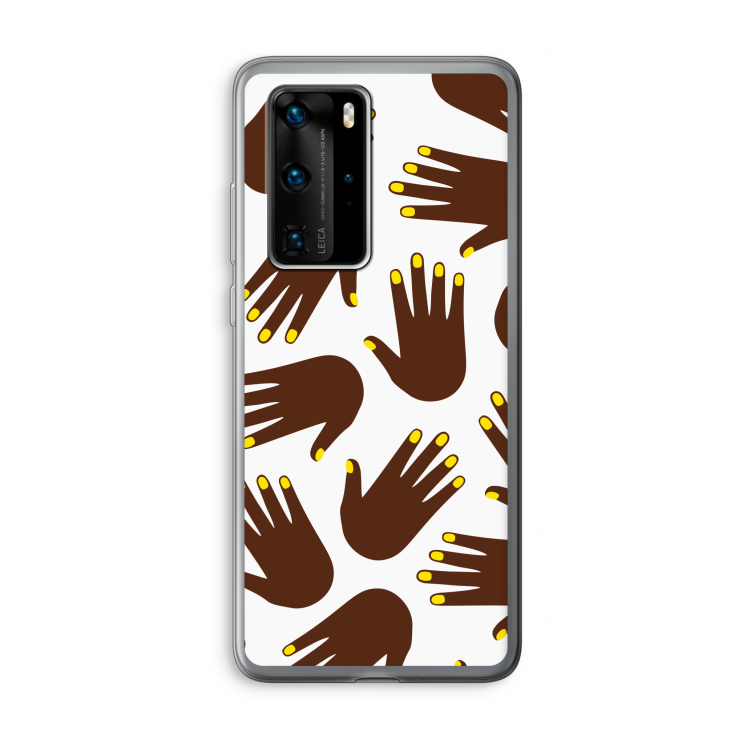 Hands dark: Huawei P40 Pro Transparant Hoesje