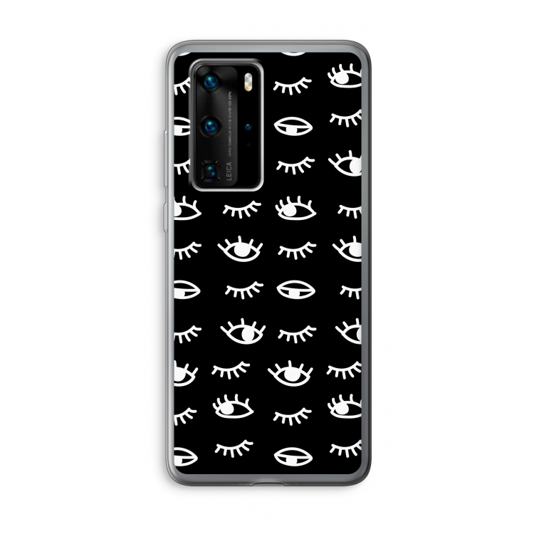 Eye pattern #3: Huawei P40 Pro Transparant Hoesje