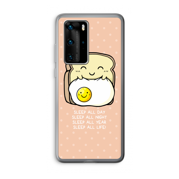 Sleep All Day: Huawei P40 Pro Transparant Hoesje