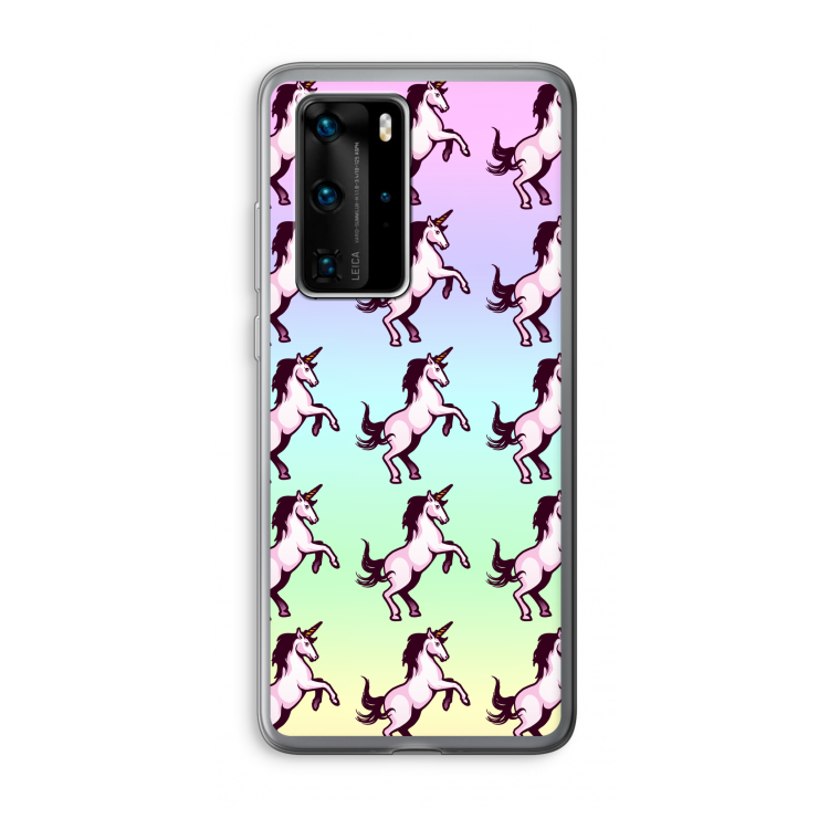 Musketon Unicorn: Huawei P40 Pro Transparant Hoesje