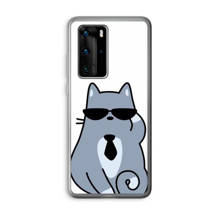 Cool cat: Huawei P40 Pro Transparant Hoesje