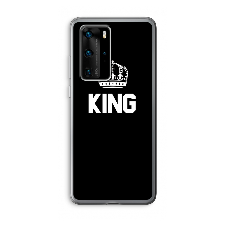 King zwart: Huawei P40 Pro Transparant Hoesje
