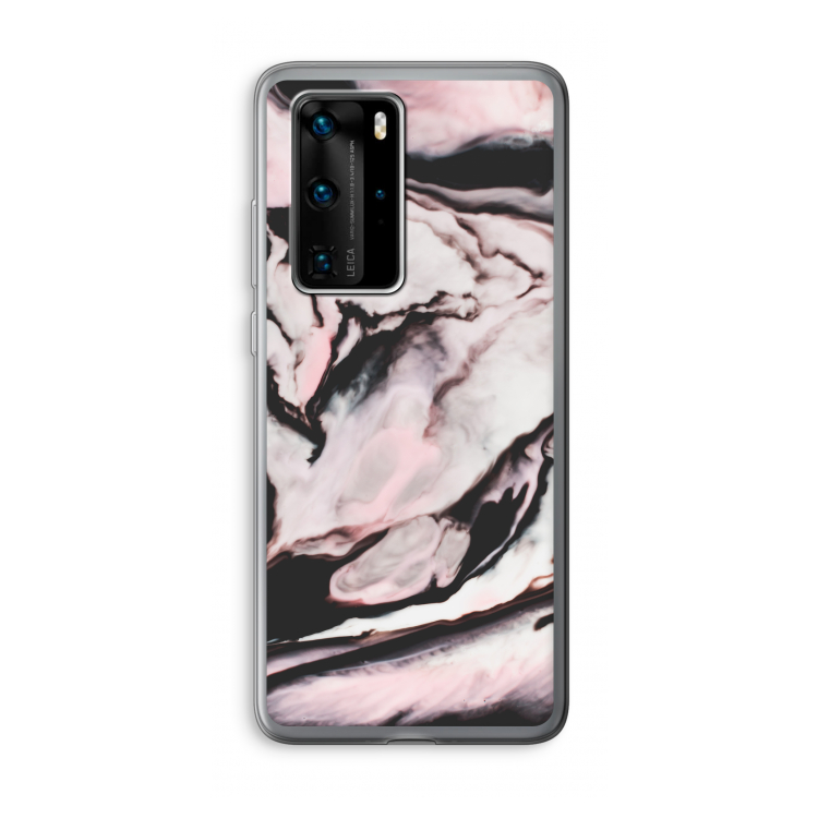 Roze stroom: Huawei P40 Pro Transparant Hoesje