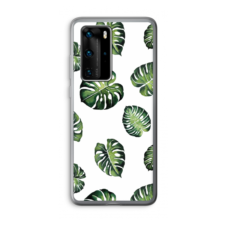 Tropische bladeren: Huawei P40 Pro Transparant Hoesje