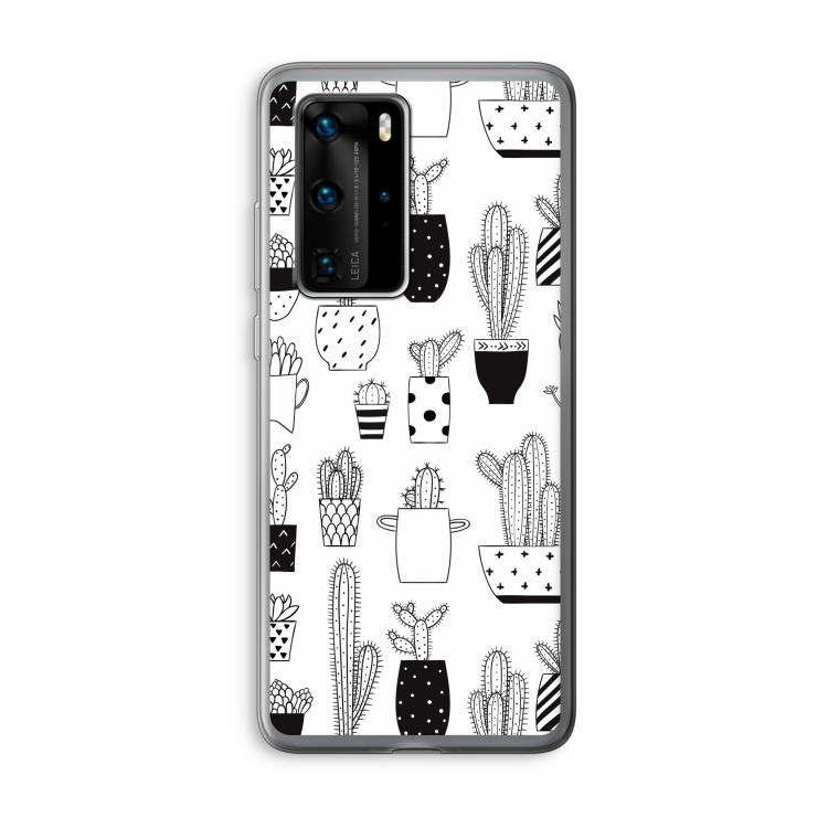 Cactusmotief: Huawei P40 Pro Transparant Hoesje