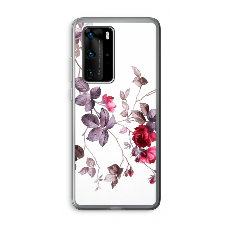 Mooie bloemen: Huawei P40 Pro Transparant Hoesje