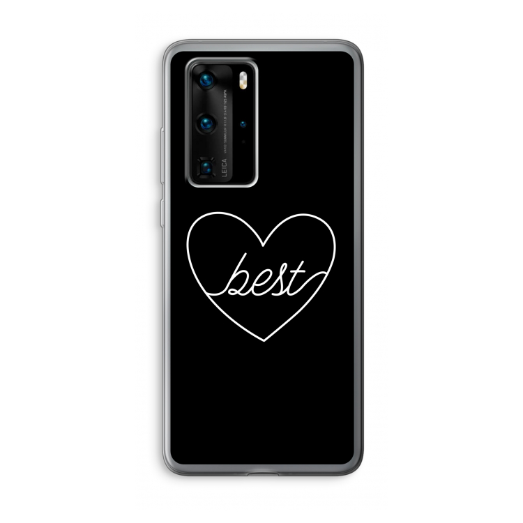 Best heart black: Huawei P40 Pro Transparant Hoesje