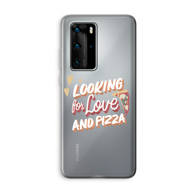 Pizza is the answer: Huawei P40 Pro Transparant Hoesje