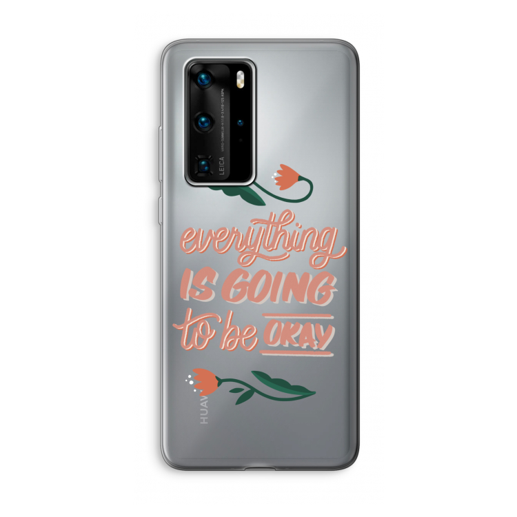 Optimistic flower girl: Huawei P40 Pro Transparant Hoesje