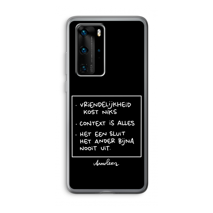 Mijn Motto's: Huawei P40 Pro Transparant Hoesje