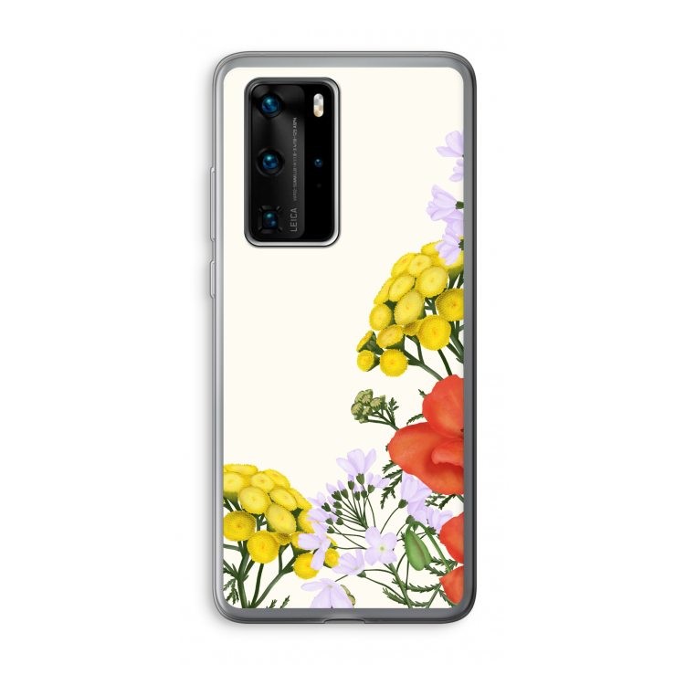 Wilde bloemen: Huawei P40 Pro Transparant Hoesje