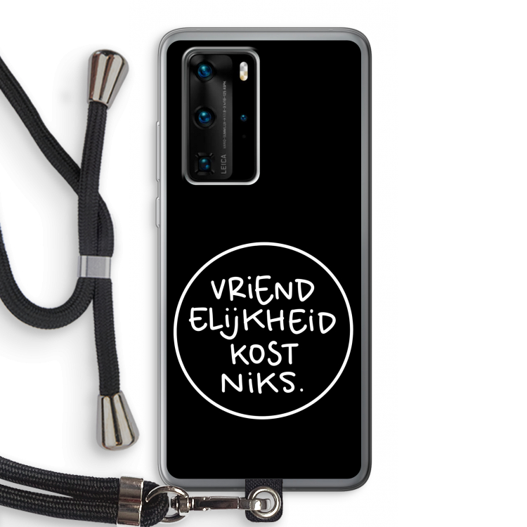 Vriendelijkheid: Huawei P40 Pro Transparant Hoesje met koord
