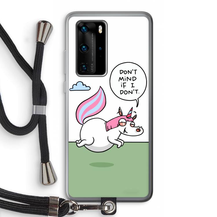 Unicorn: Huawei P40 Pro Transparant Hoesje met koord