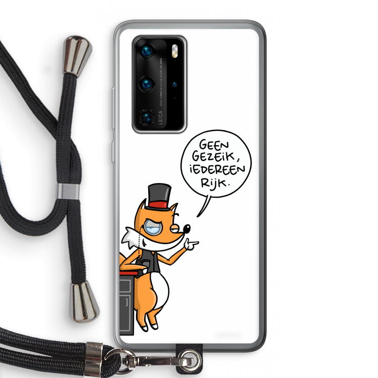 Geen Gezeik: Huawei P40 Pro Transparant Hoesje met koord