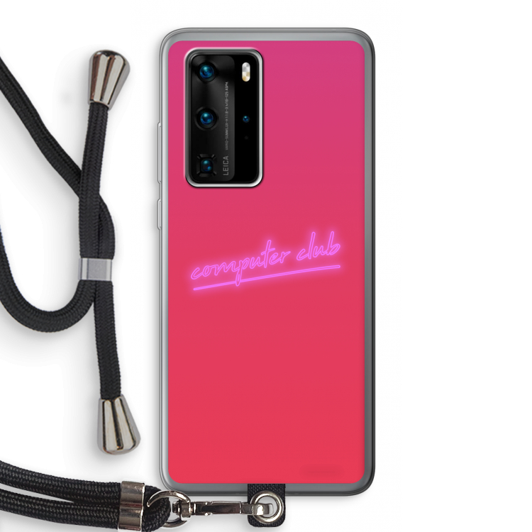 Vice Glow: Huawei P40 Pro Transparant Hoesje met koord