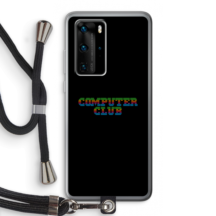 Retro: Huawei P40 Pro Transparant Hoesje met koord