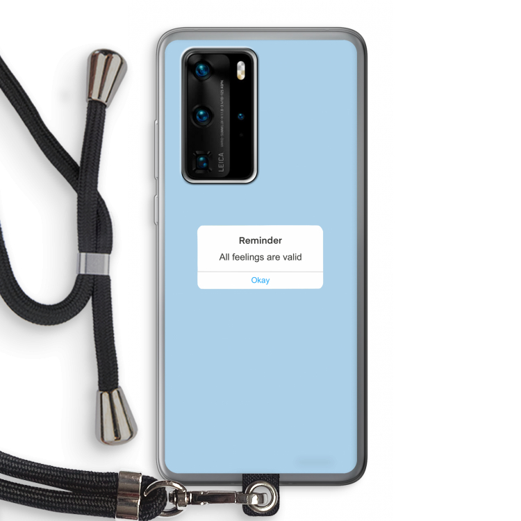 Reminder: Huawei P40 Pro Transparant Hoesje met koord