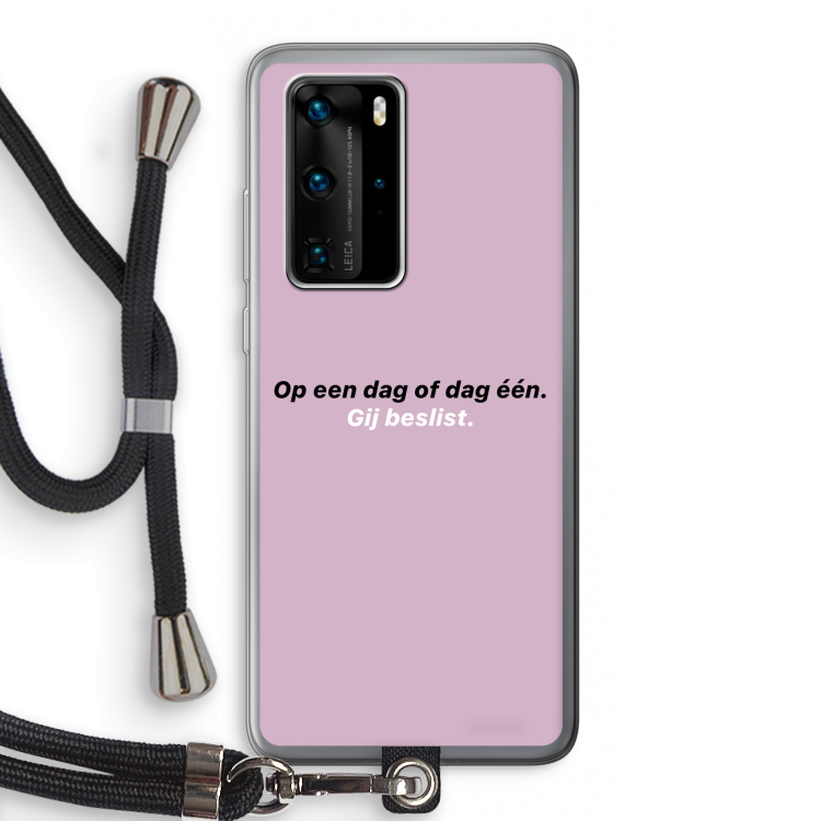 gij beslist: Huawei P40 Pro Transparant Hoesje met koord