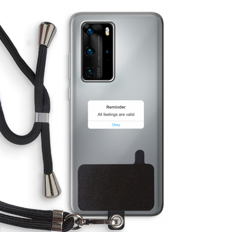 Reminder: Huawei P40 Pro Transparant Hoesje met koord