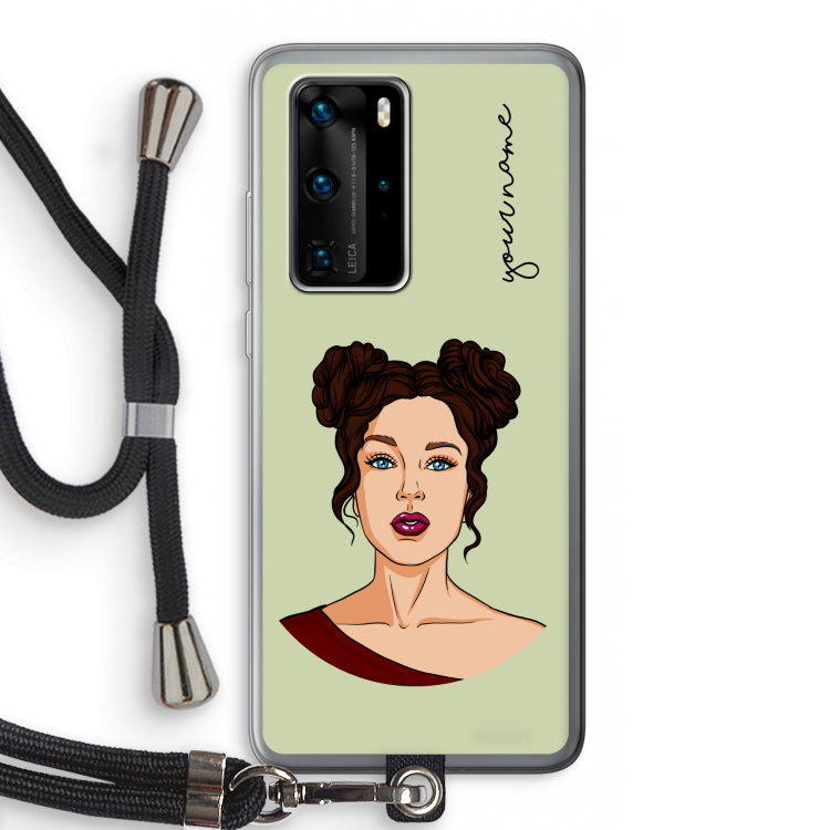 Pop-Art Creator: Huawei P40 Pro Transparant Hoesje met koord