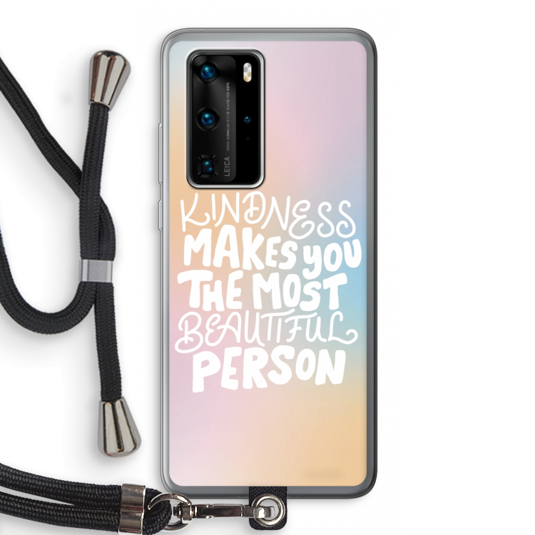 The prettiest: Huawei P40 Pro Transparant Hoesje met koord