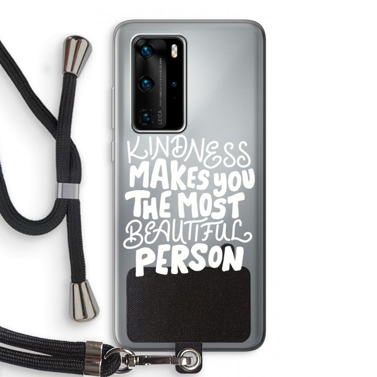 The prettiest: Huawei P40 Pro Transparant Hoesje met koord