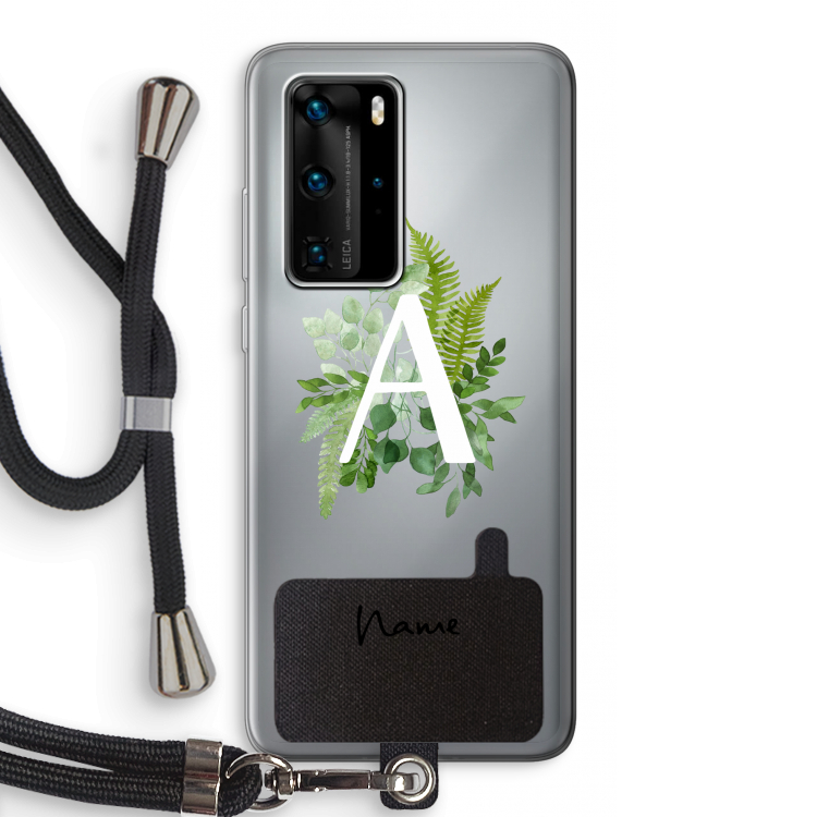 Green Brush: Huawei P40 Pro Transparant Hoesje met koord