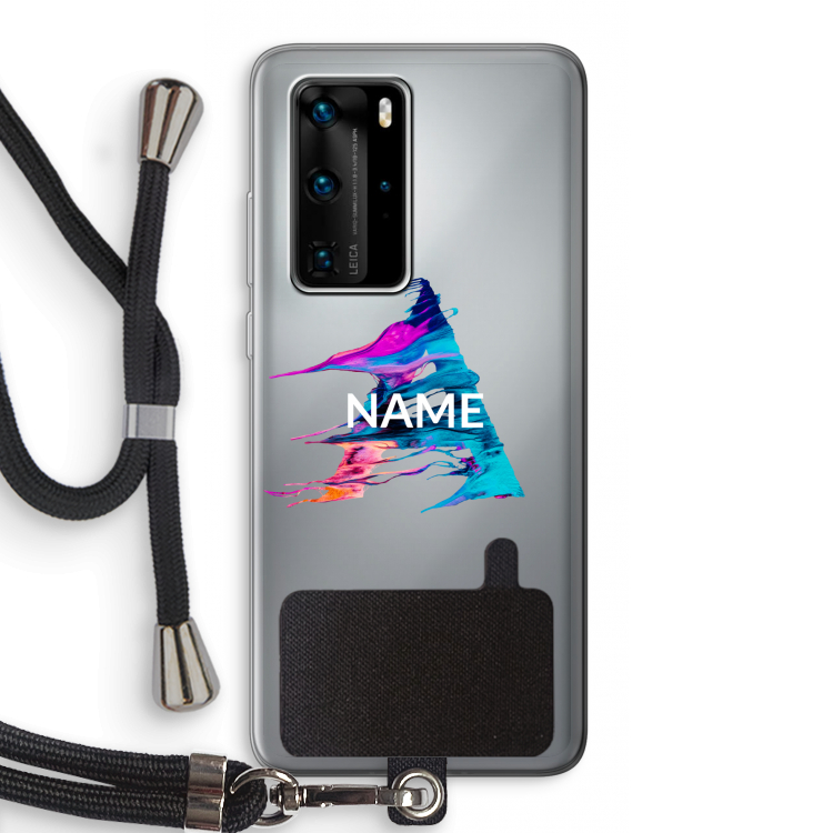 Abstract Spectrum: Huawei P40 Pro Transparant Hoesje met koord