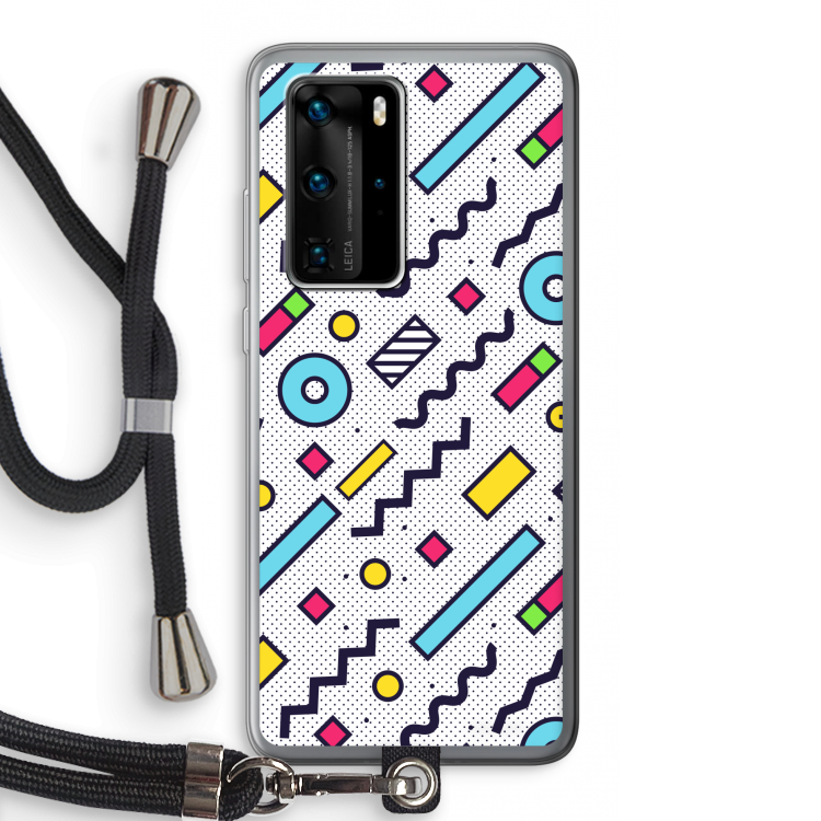 8-bit N°8: Huawei P40 Pro Transparant Hoesje met koord