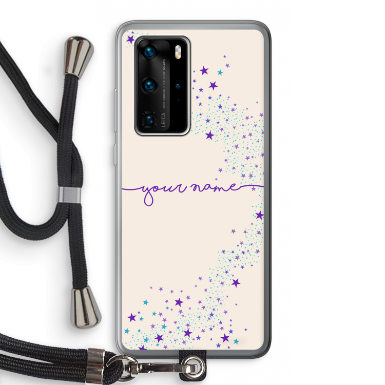 Sterren: Huawei P40 Pro Transparant Hoesje met koord