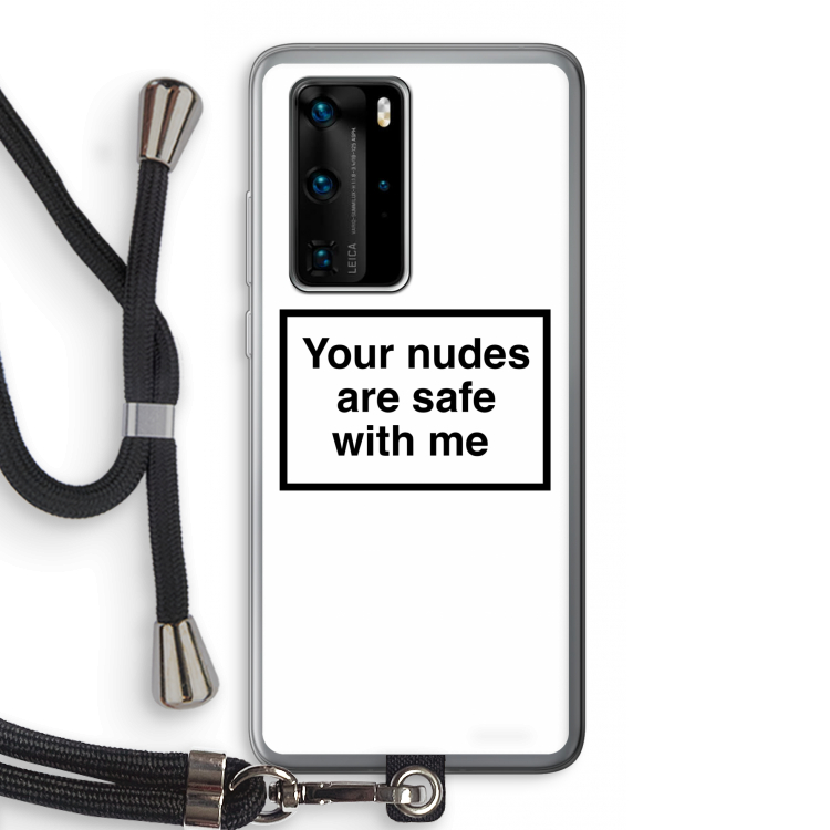 Safe with me: Huawei P40 Pro Transparant Hoesje met koord