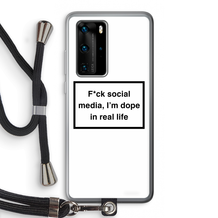 I'm dope: Huawei P40 Pro Transparant Hoesje met koord