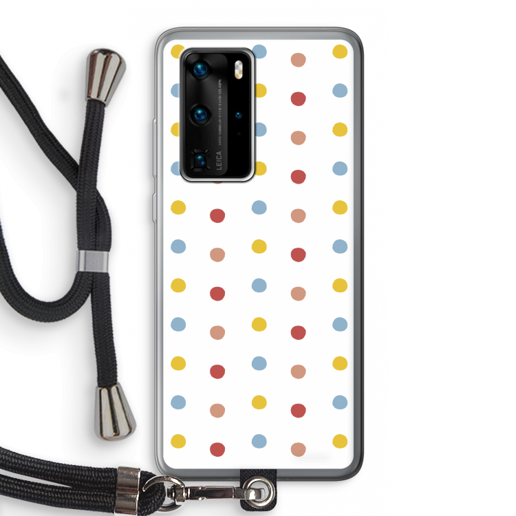 Bollen: Huawei P40 Pro Transparant Hoesje met koord