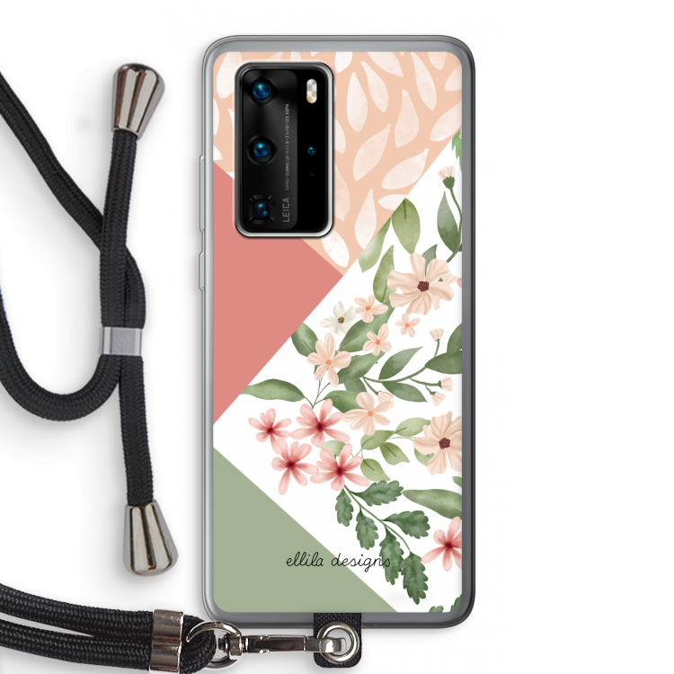 Sweet heaven geometrics: Huawei P40 Pro Transparant Hoesje met koord