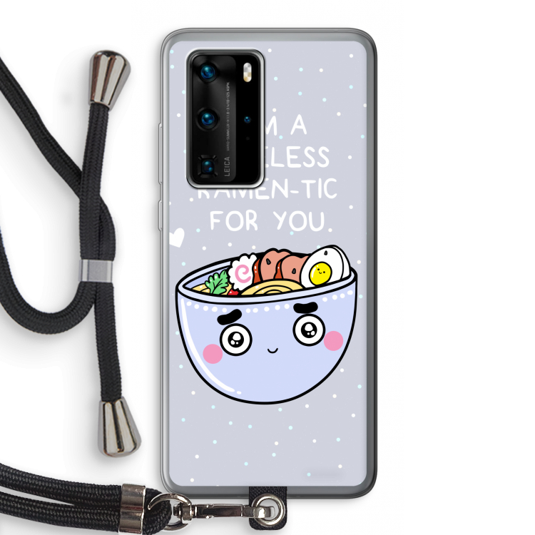 I'm A Hopeless Ramen-Tic For You: Huawei P40 Pro Transparant Hoesje met koord
