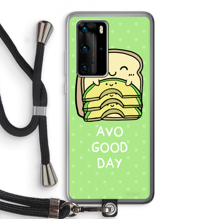 Avo Good Day: Huawei P40 Pro Transparant Hoesje met koord