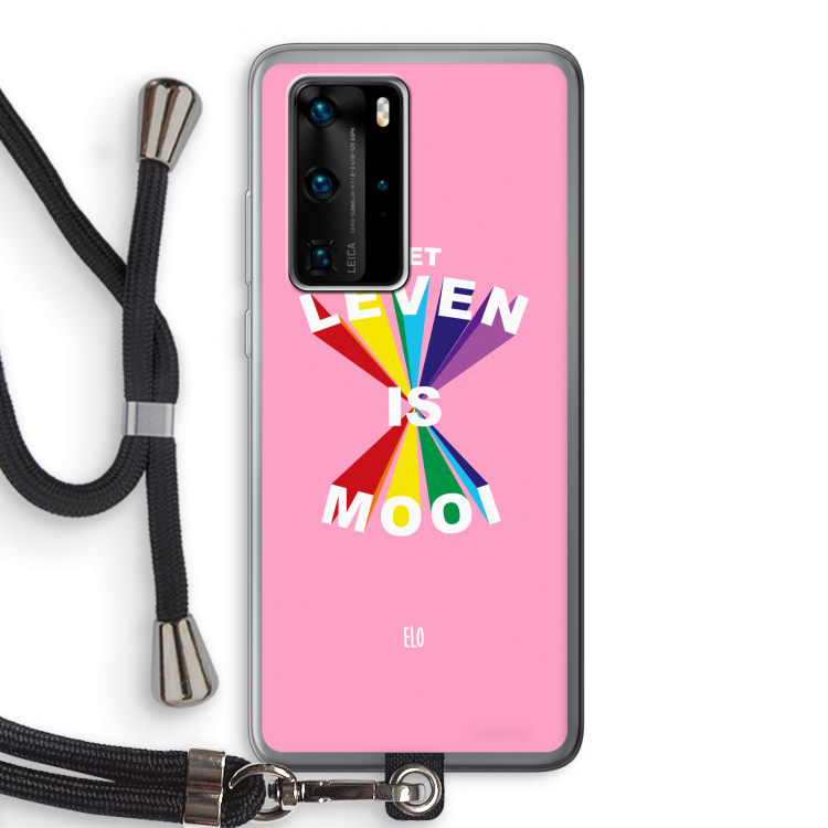 Het Leven Is Mooi: Huawei P40 Pro Transparant Hoesje met koord