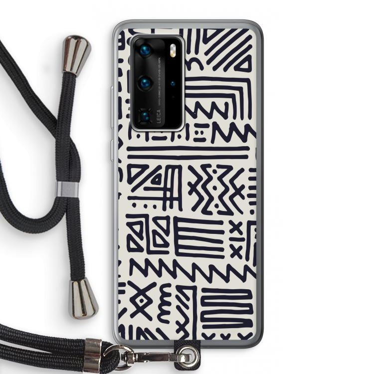 Marrakech print: Huawei P40 Pro Transparant Hoesje met koord