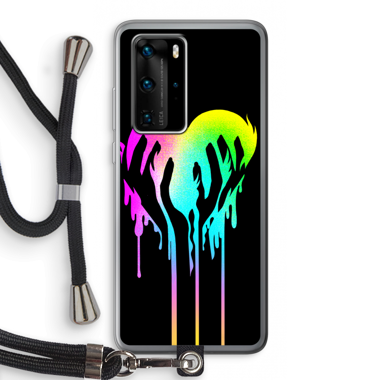 Hold My Heart: Huawei P40 Pro Transparant Hoesje met koord