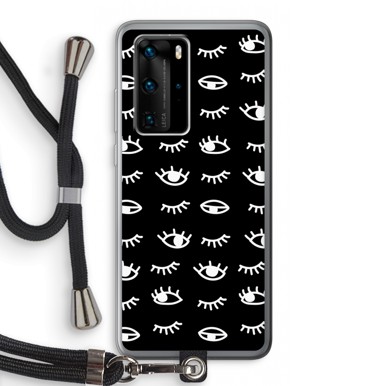 Eye pattern #3: Huawei P40 Pro Transparant Hoesje met koord