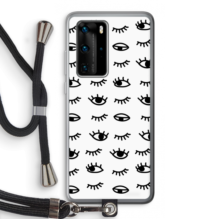Eye pattern #2: Huawei P40 Pro Transparant Hoesje met koord