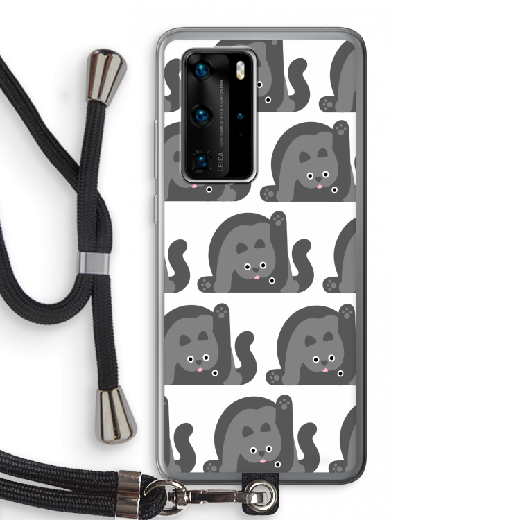 Cats: Huawei P40 Pro Transparant Hoesje met koord
