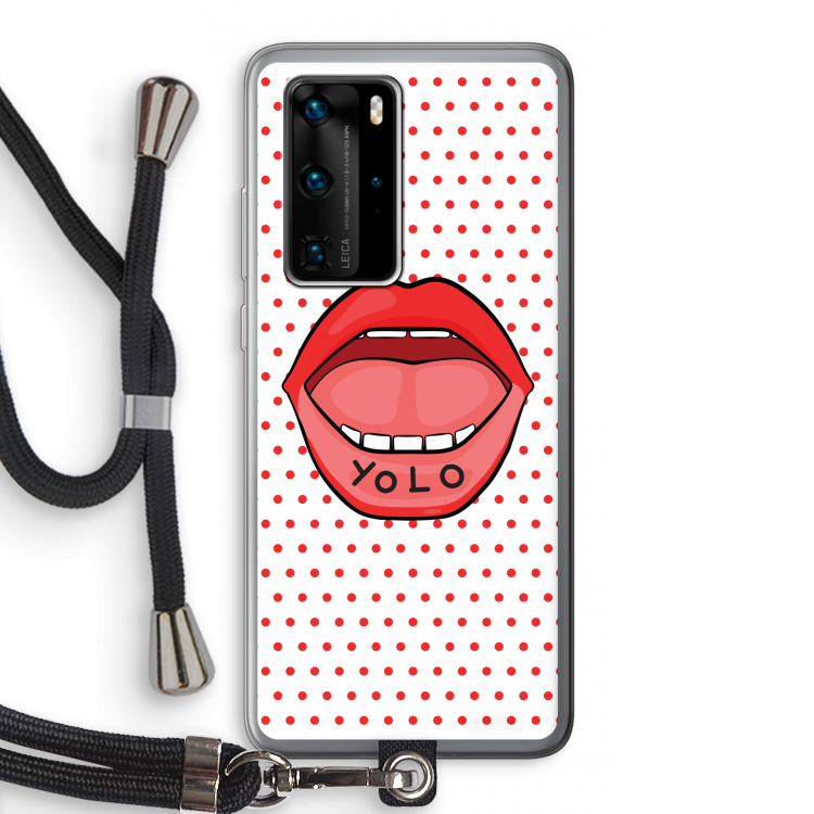 Yolo Denise: Huawei P40 Pro Transparant Hoesje met koord