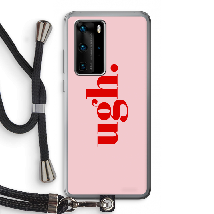 Ugh: Huawei P40 Pro Transparant Hoesje met koord