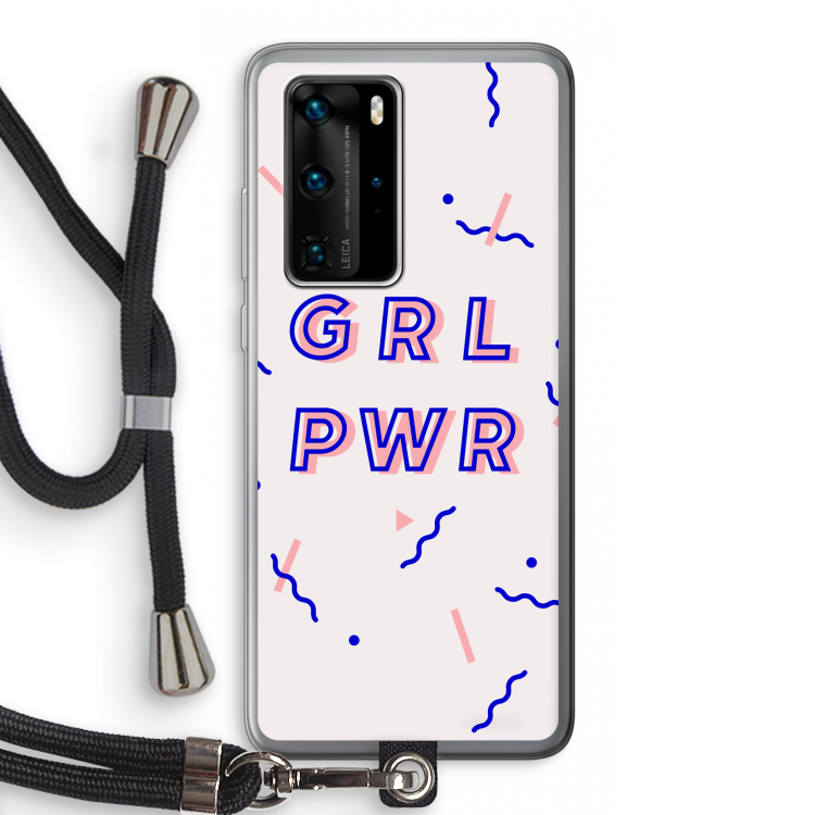 GRL PWR: Huawei P40 Pro Transparant Hoesje met koord