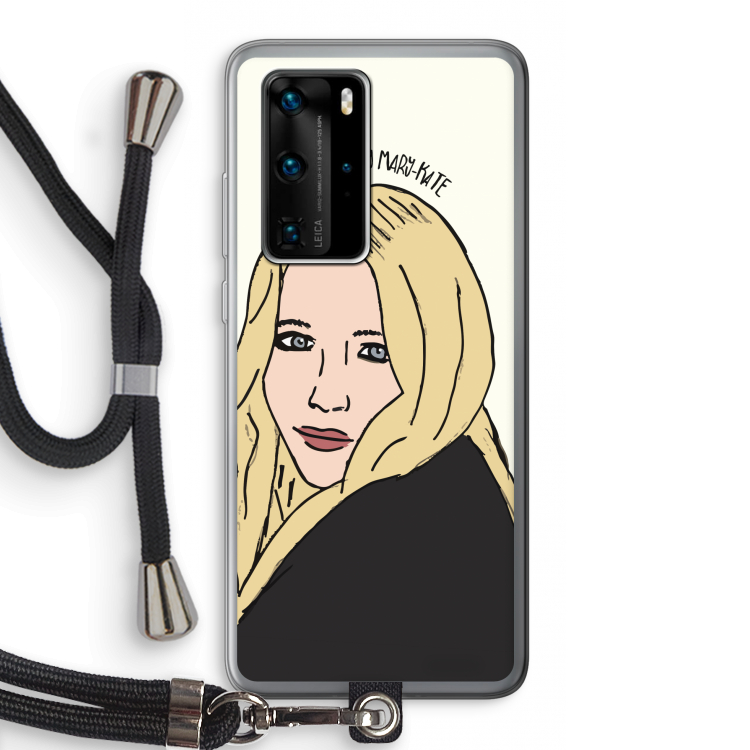 Mary Kate: Huawei P40 Pro Transparant Hoesje met koord